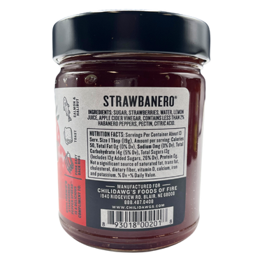 Strawbanero Pepper Spread | 9 oz | Gluten Free | Chili Dawg's Foods of Fire